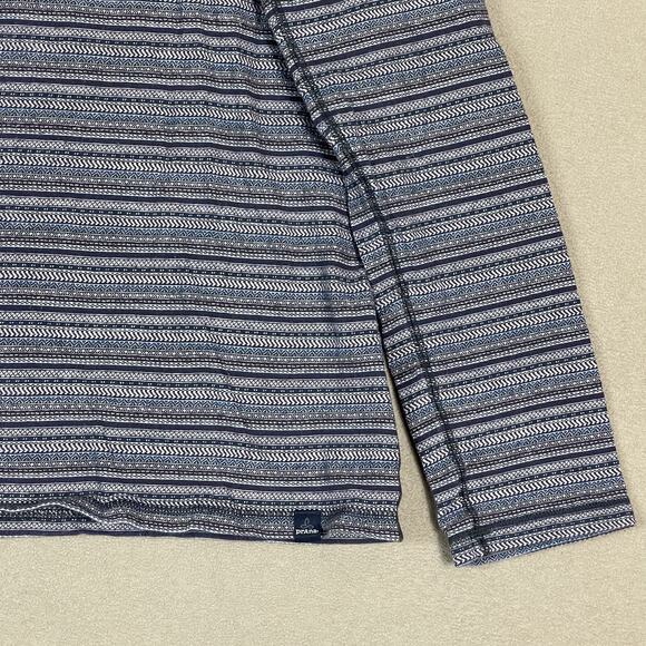 prAna Hoodie Mens M Multicolor‎ Striped Dweller Terry Knit Regular Fit Pullover - Picture 8 of 13